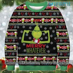 Grinch Men Sweater Exclusive Merry Whatever Gift