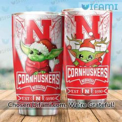 Huskers Tumbler Comfortable Baby Yoda Christmas Nebraska Cornhuskers Gift Best selling