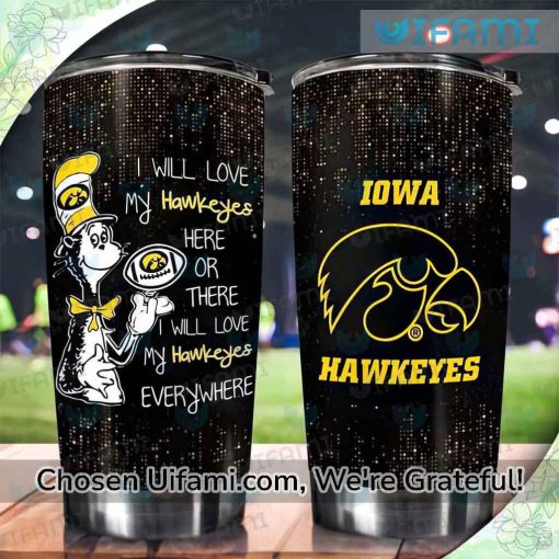 Iowa Hawkeyes Tumbler Novelty Cat In The Hat Hawkeye Gift