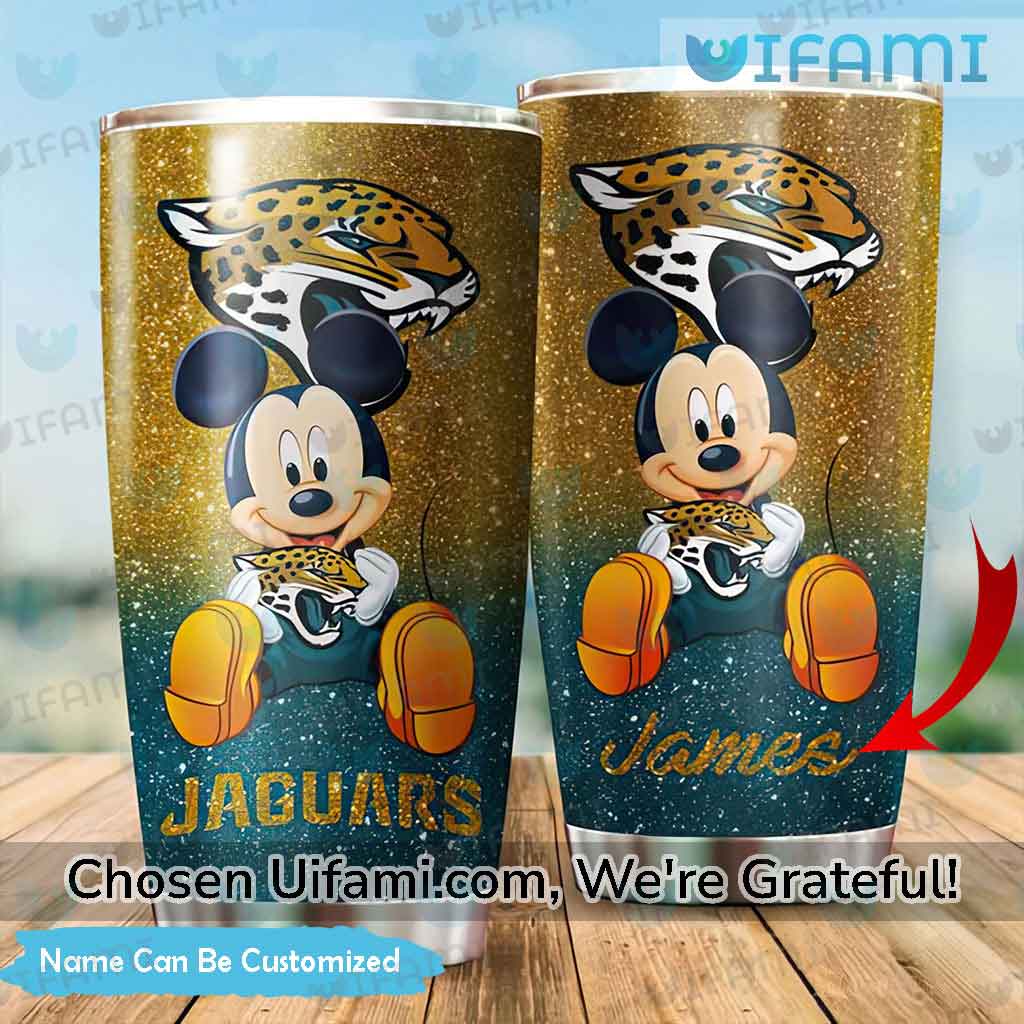 Jacksonville Jaguars Stainless Steel Tumbler Custom Mickey Jaguars Gift