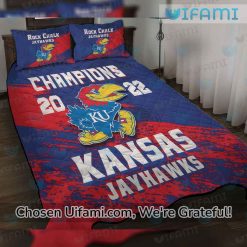 KU Bed Sheets Affordable Champions 2022 Kansas Jayhawks Gift Ideas
