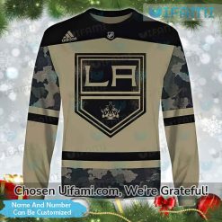 LA Kings Sweater Custom Best selling Military Camo Gift Best selling