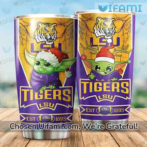 LSU Wine Tumbler Discount Baby Yoda Christmas LSU Gifts For Men