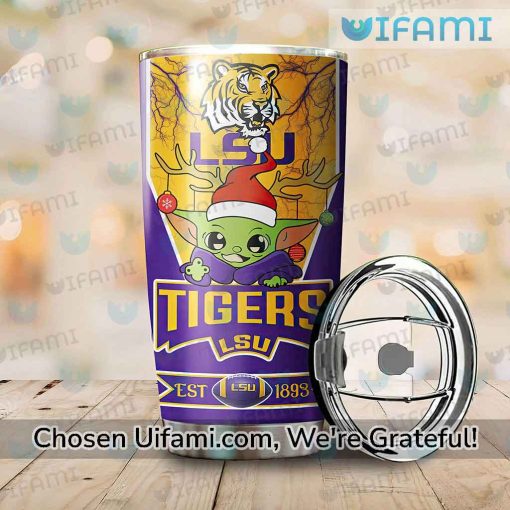 LSU Wine Tumbler Discount Baby Yoda Christmas LSU Gifts For Men