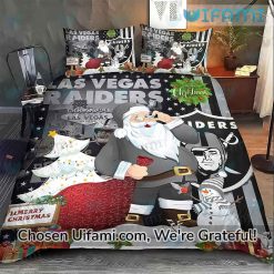 Las Vegas Raiders Bed Set Santa Claus Christmas Raiders Gift For Him