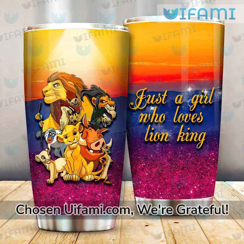 Lion King Tumbler With Straw Tempting Just A Girl Lion King Gifts For Adults