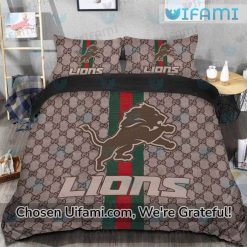 Lions Bedding Set Playful Gucci Detroit Lions Gift Best selling