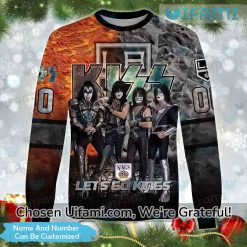 Los Angeles Kings Christmas Sweater Superb Custom Kiss Band Gift Best selling