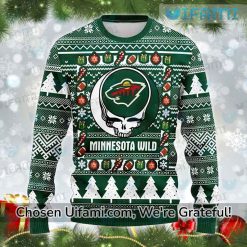 MN Wild Ugly Christmas Sweater Useful Grateful Dead Gift