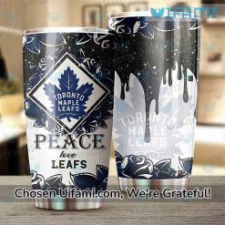 Maple Leafs Tumbler Surprising Peace Love Toronto Maple Leafs Gift Best selling