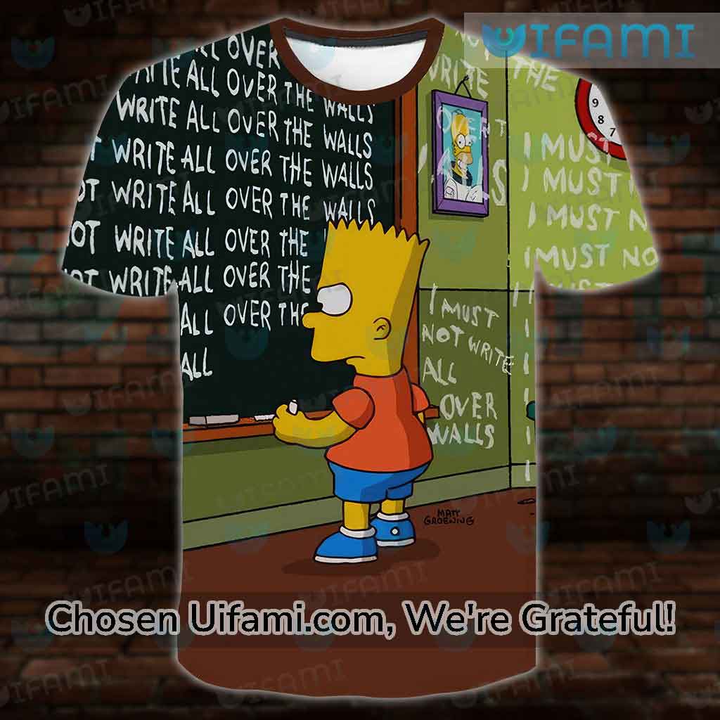 Men Bart Simpson Shirt 3D Surprise Gift