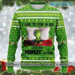 Mens Grinch Ugly Sweater Alluring Stay In Bed Gift
