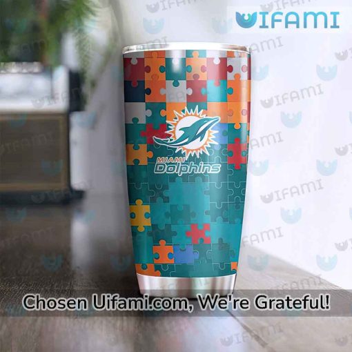 Miami Dolphins Insulated Tumbler Autism Cool Miami Dolphins Gift