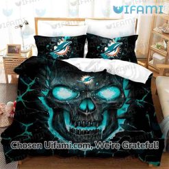 Miami Dolphins Queen Bed Set Lava Skull Miami Dolphins Father’s Day Gift