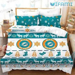 Miami Dolphins Sheet Set Comfortable Christmas Cool Miami Dolphins Gifts