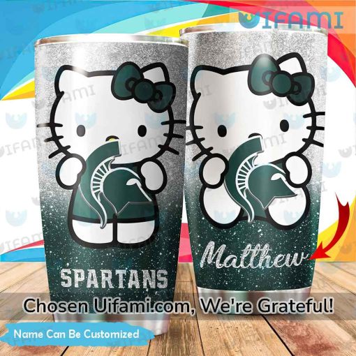 Michigan State Spartans Coffee Tumbler Custom Hello Kitty Gift Ideas