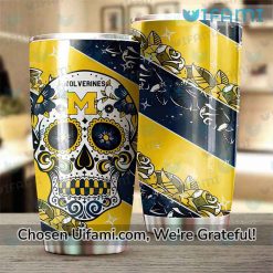 Michigan Tumbler Cup Exclusive Sugar Skull Michigan Wolverines Gift