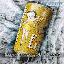 Michigan Wine Tumbler Rare Betty Boop For Life Michigan Wolverines Football Gift Exclusive