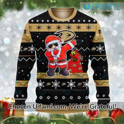 Mighty Ducks Ugly Christmas Sweater Spectacular Santa Claus Anaheim Ducks Gift Best selling