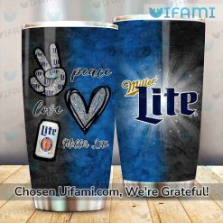 Miller Lite Tumbler Cup Beautiful Peace Love Gift
