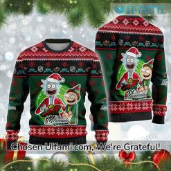Minnesota Wild Ugly Christmas Sweater Tempting Rick And Morty Gift