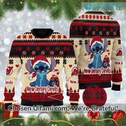 NJ Devils Christmas Sweater Awesome Stitch Gift