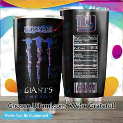 NY Giants Tumbler Cup Custom Discount Nutrition Facts Giants Football Gift