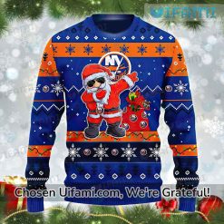 NY Islanders Sweater Colorful Santa Claus Gift Best selling