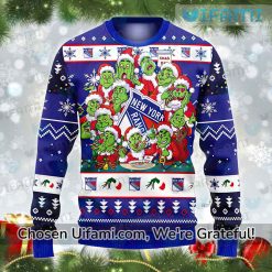 NY Rangers Sweater Affordable Grinch Gift Best selling