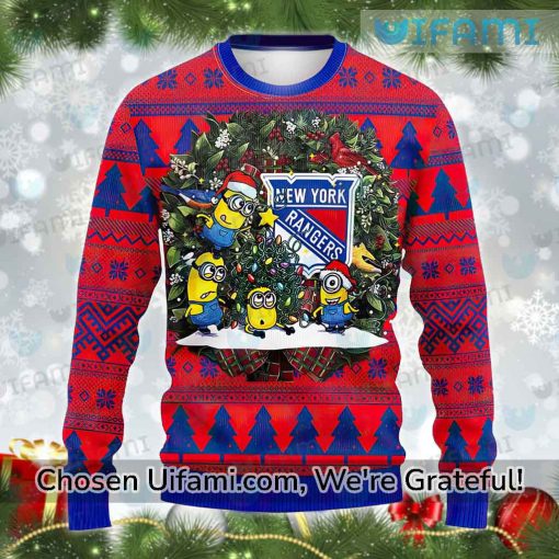 NY Rangers Ugly Sweater Surprising Minions Gift