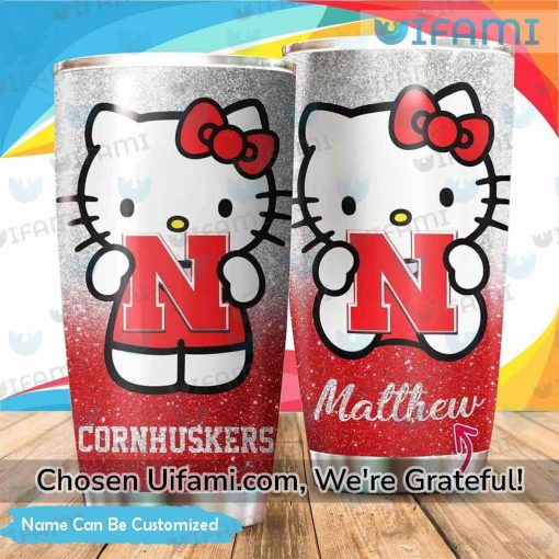 Nebraska Cornhuskers Custom Tumbler Hello Kitty Nebraska Football Gift