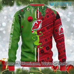 New Jersey Devils Sweater Greatest Grinch Max Gift Exclusive