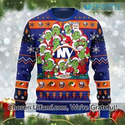 New York Islanders Ugly Sweater Exclusive Grinch Gift Best selling
