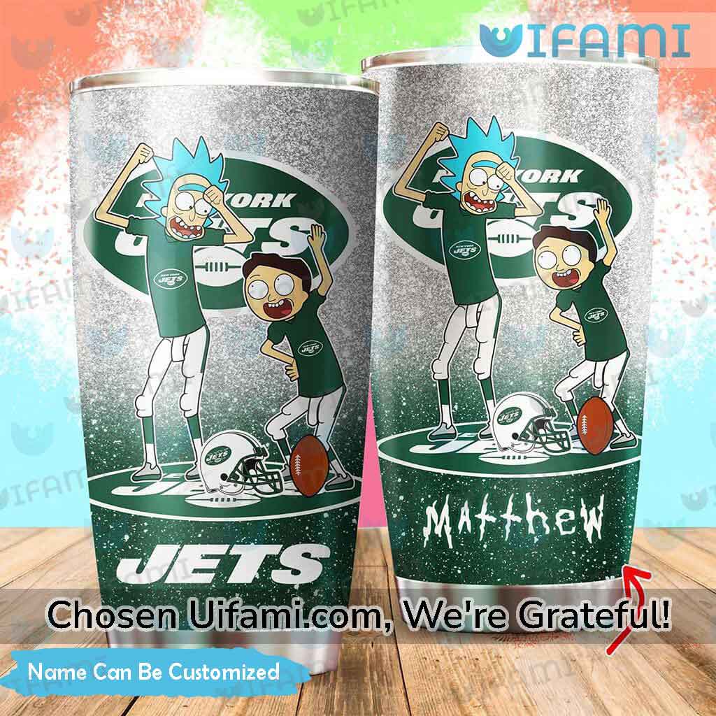 New York Jets Coffee Tumbler Custom Exclusive Rick And Morty Jets Gift