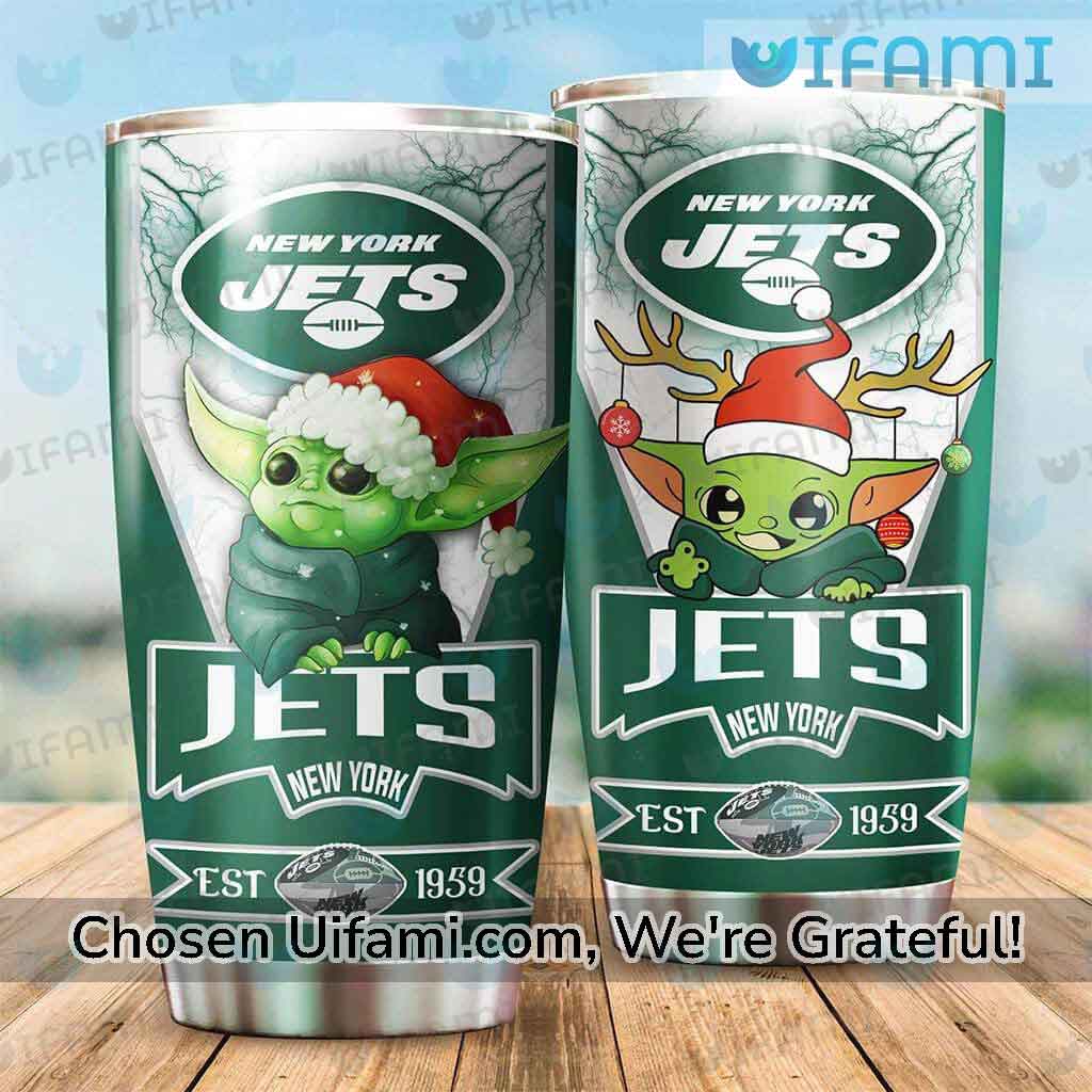 New York Jets Tumbler Adorable Baby Yoda NY Jets Gift