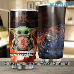 New York Mets Coffee Tumbler Colorful Baby Yoda NY Mets Gift Best selling