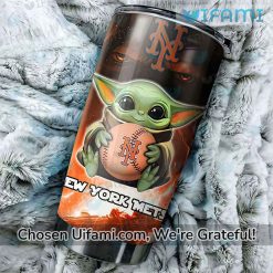 New York Mets Coffee Tumbler Colorful Baby Yoda NY Mets Gift Exclusive