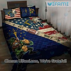 Notre Dame Bed Sheets Inexpensive USA Flag Notre Dame Fighting Irish Gift