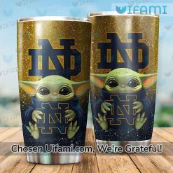 Notre Dame Insulated Tumbler Brilliant Baby Yoda Gifts For Notre Dame Fans Best selling