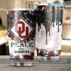 OU Insulated Tumbler Wonderful Peace Love Oklahoma Sooners Christmas Gift Best selling