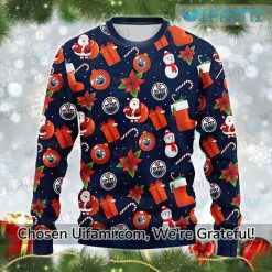 Oilers Ugly Christmas Sweater Playful Gift Best selling