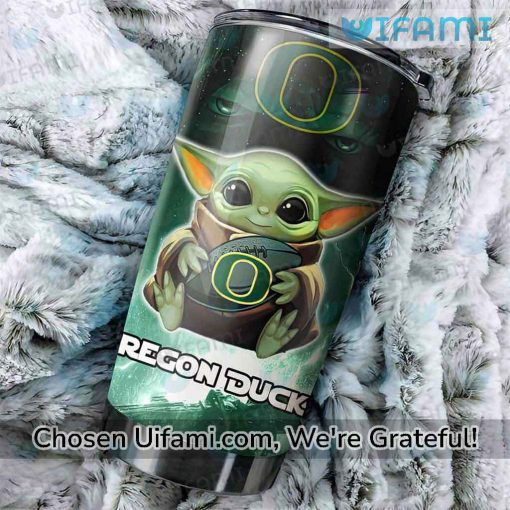 Oregon Ducks Coffee Tumbler Baby Yoda Unique Oregon Ducks Gift