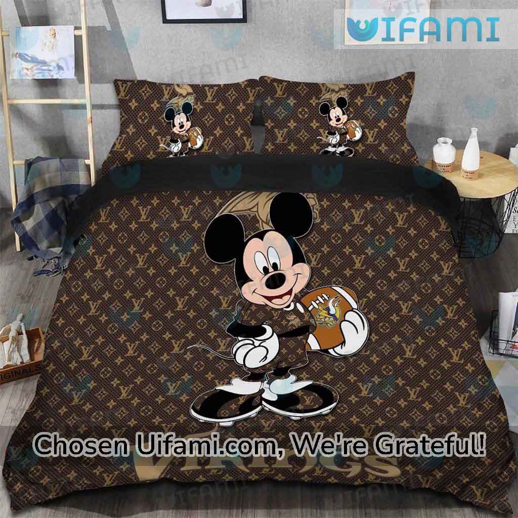 Louis Vuitton Mickey Mouse Bedding Set Duvet Cover Bedset