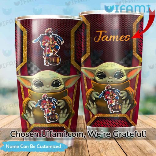 Personalized Captain Morgan Coffee Tumbler Fascinating Baby Yoda Gift