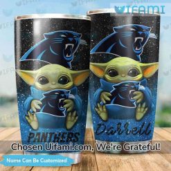 Personalized Carolina Panthers Tumbler Cup Superior Baby Yoda Panthers Gift