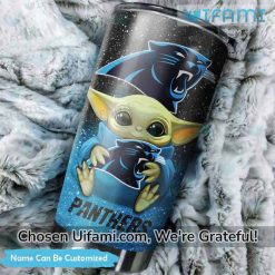 Personalized Carolina Panthers Tumbler Cup Superior Baby Yoda Panthers Gift Exclusive