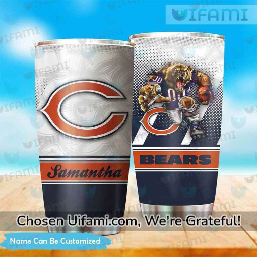 Personalized Chicago Bears Stainless Steel Tumbler Tempting Mascot Bears Gift