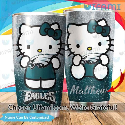 Personalized Eagles Tumbler Cup Hello Kitty Unique Philadelphia Eagles Gifts