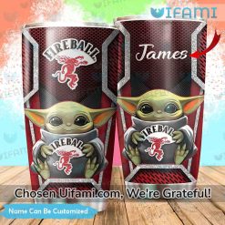 Personalized Fireball Coffee Tumbler Exclusive Baby Yoda Fireball Christmas Gift