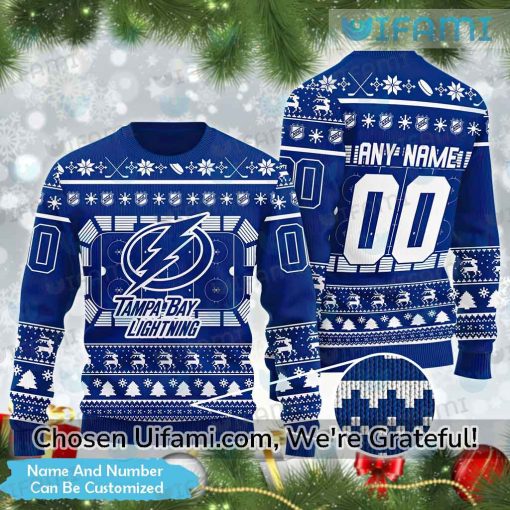 Personalized Lightning Ugly Christmas Sweater Tampa Bay Lightning Gift Ideas